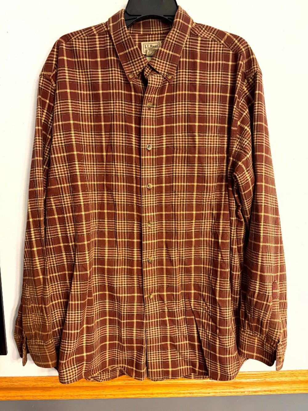 Vintage L.L. Bean Men’s Flannel Shirt Size XL Reg Plaid 100% Cotton